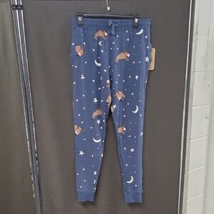 Blue Star & Moon Print Jogger Pants